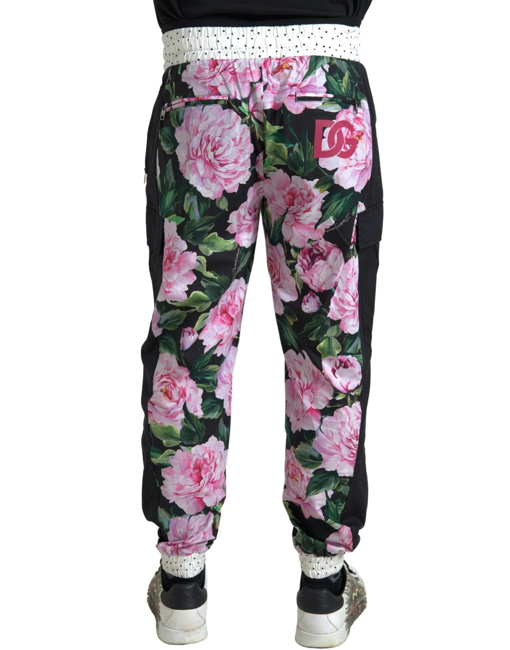 Dolce & Gabbana Multicolor Peony Joggers Cotton Men Pants by Dolce & Gabbana