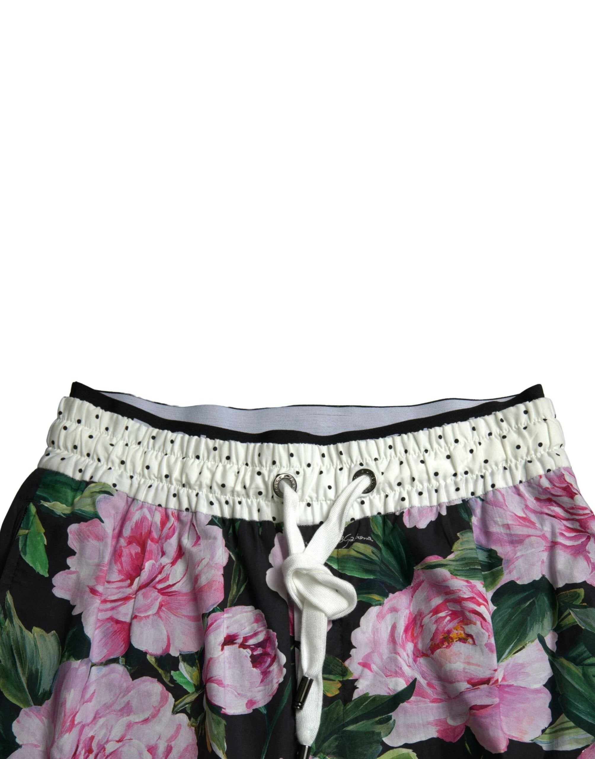 Dolce & Gabbana Multicolor Peony Joggers Cotton Men Pants by Dolce & Gabbana