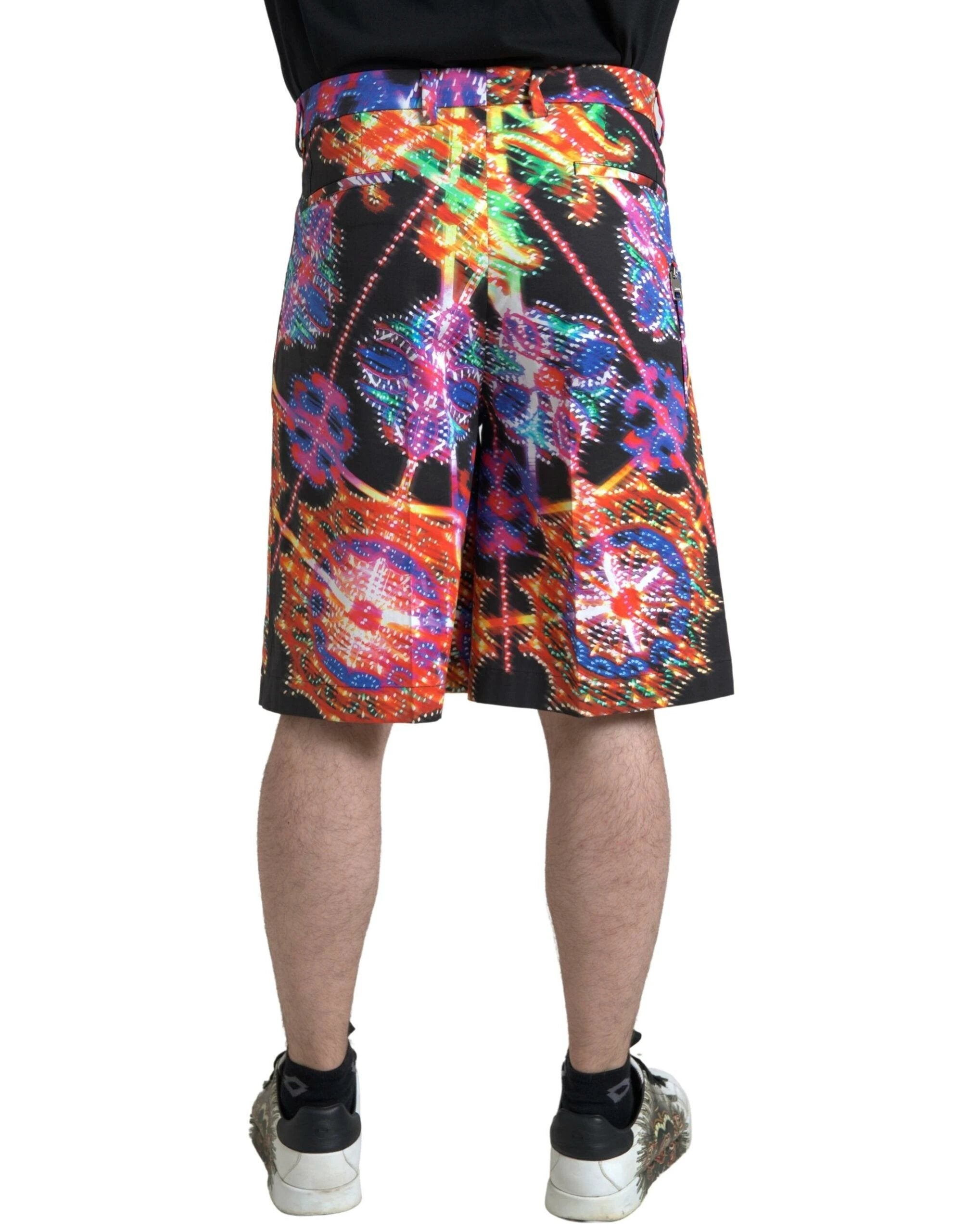 Dolce & Gabbana Multicolor Printed Cotton Men Bermuda Shorts by Dolce & Gabbana
