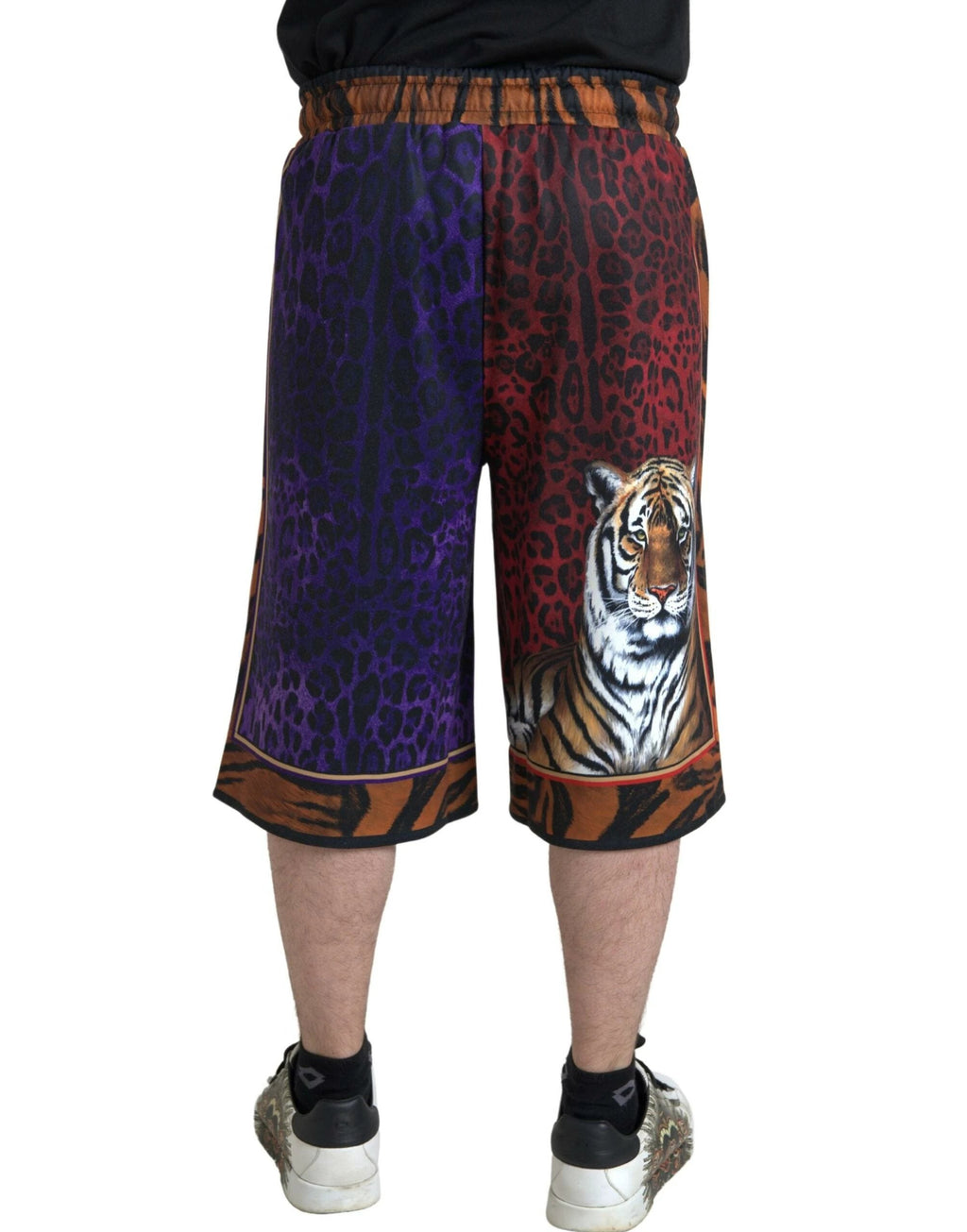 Dolce & Gabbana Multicolor Tiger Print Men Bermuda Shorts by Dolce & Gabbana