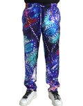 Dolce & Gabbana Multicolor Printed Silk Men Trouser Pants by Dolce & Gabbana