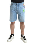 Dolce & Gabbana Light Blue Cotton Men Bermuda Denim Shorts by Dolce & Gabbana