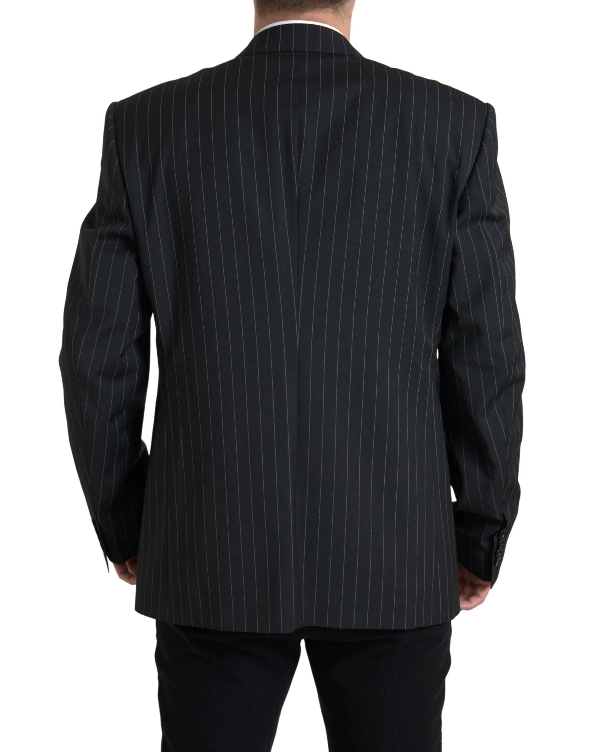 Dolce & Gabbana Black Stripe Single Breasted SICILIA Blazer by Dolce & Gabbana