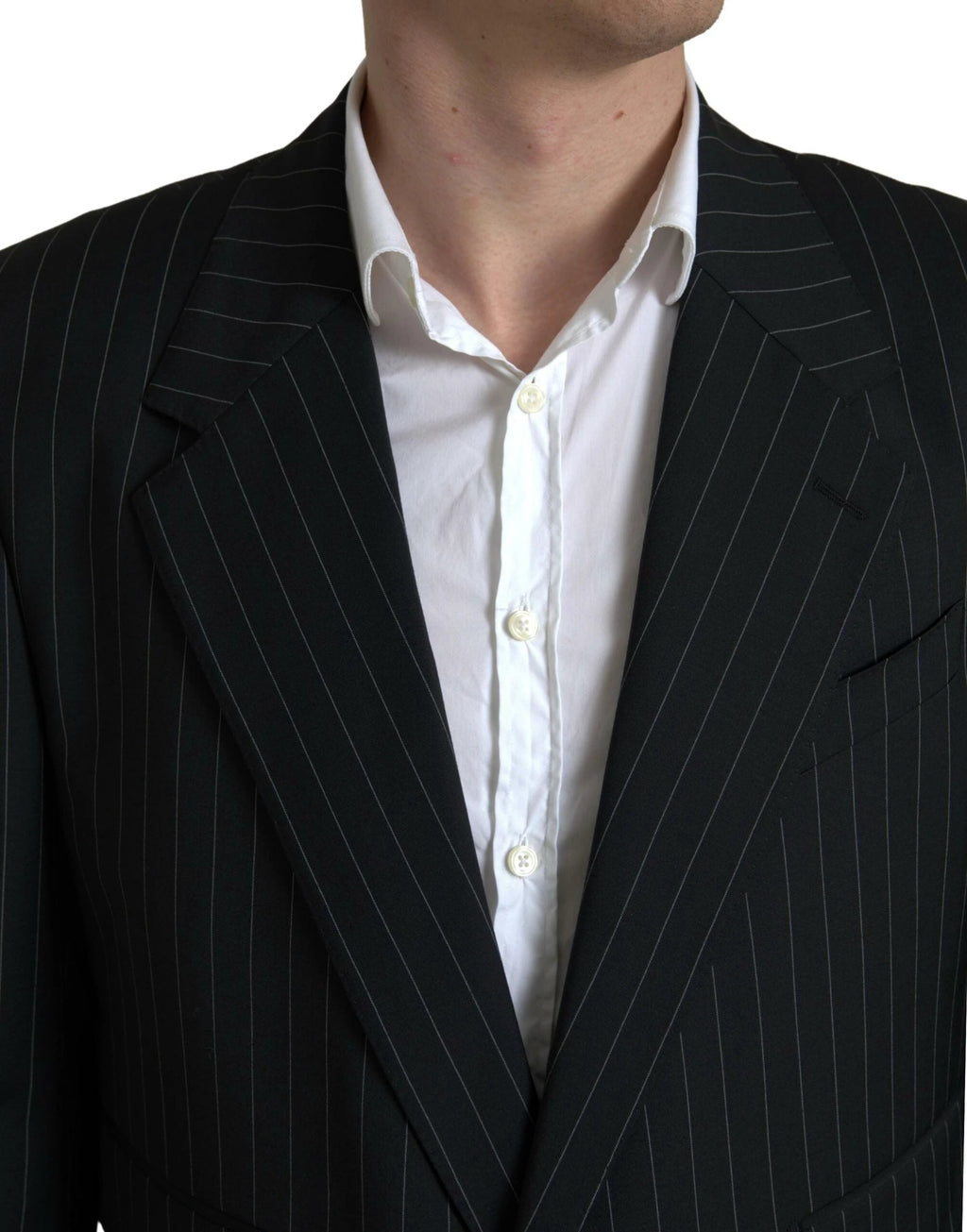 Dolce & Gabbana Black Stripe Single Breasted SICILIA Blazer by Dolce & Gabbana