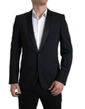 Dolce & Gabbana Black Wool Single Breasted MARTINI Blazer by Dolce & Gabbana