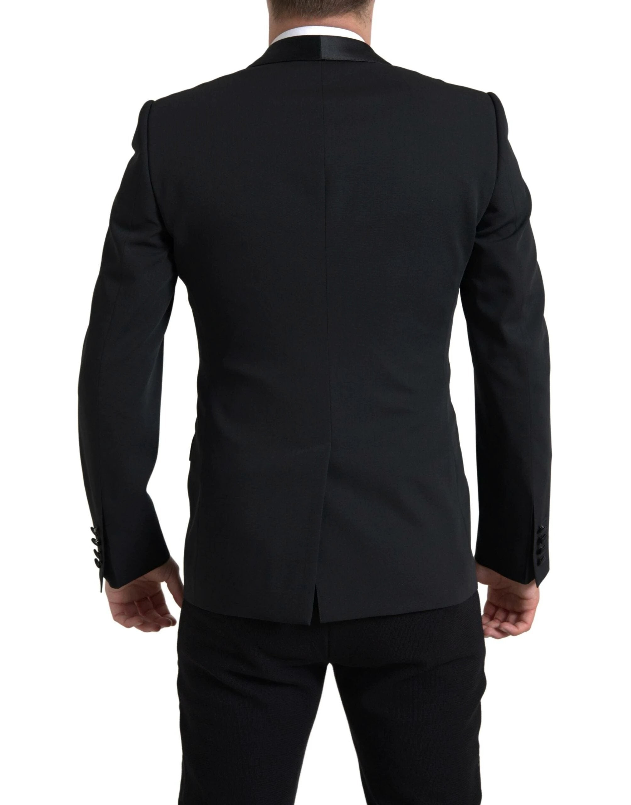 Dolce & Gabbana Black Wool Single Breasted MARTINI Blazer by Dolce & Gabbana