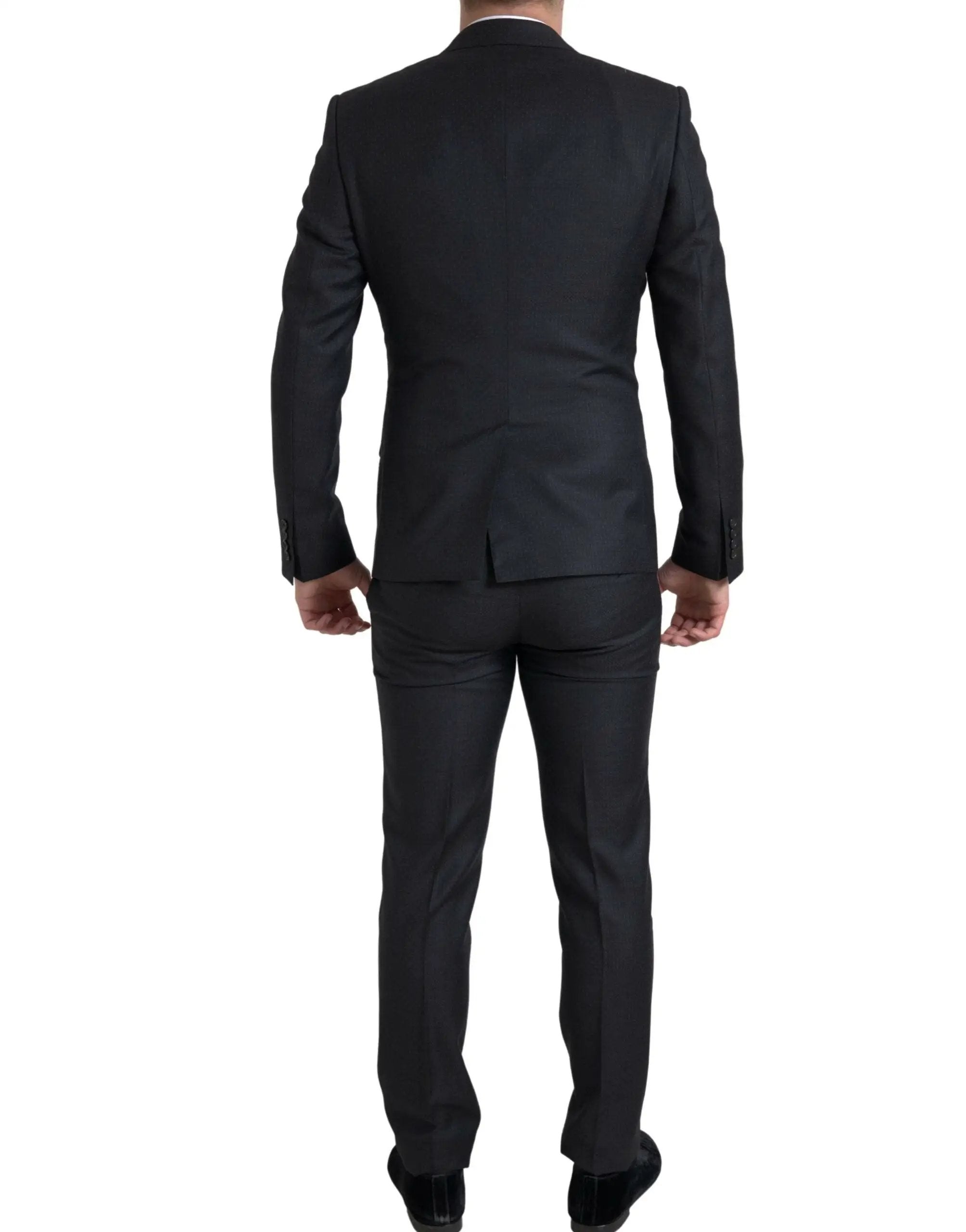 Costume MARTINI noir 3 pièces Dolce &amp; Gabbana à simple boutonnage