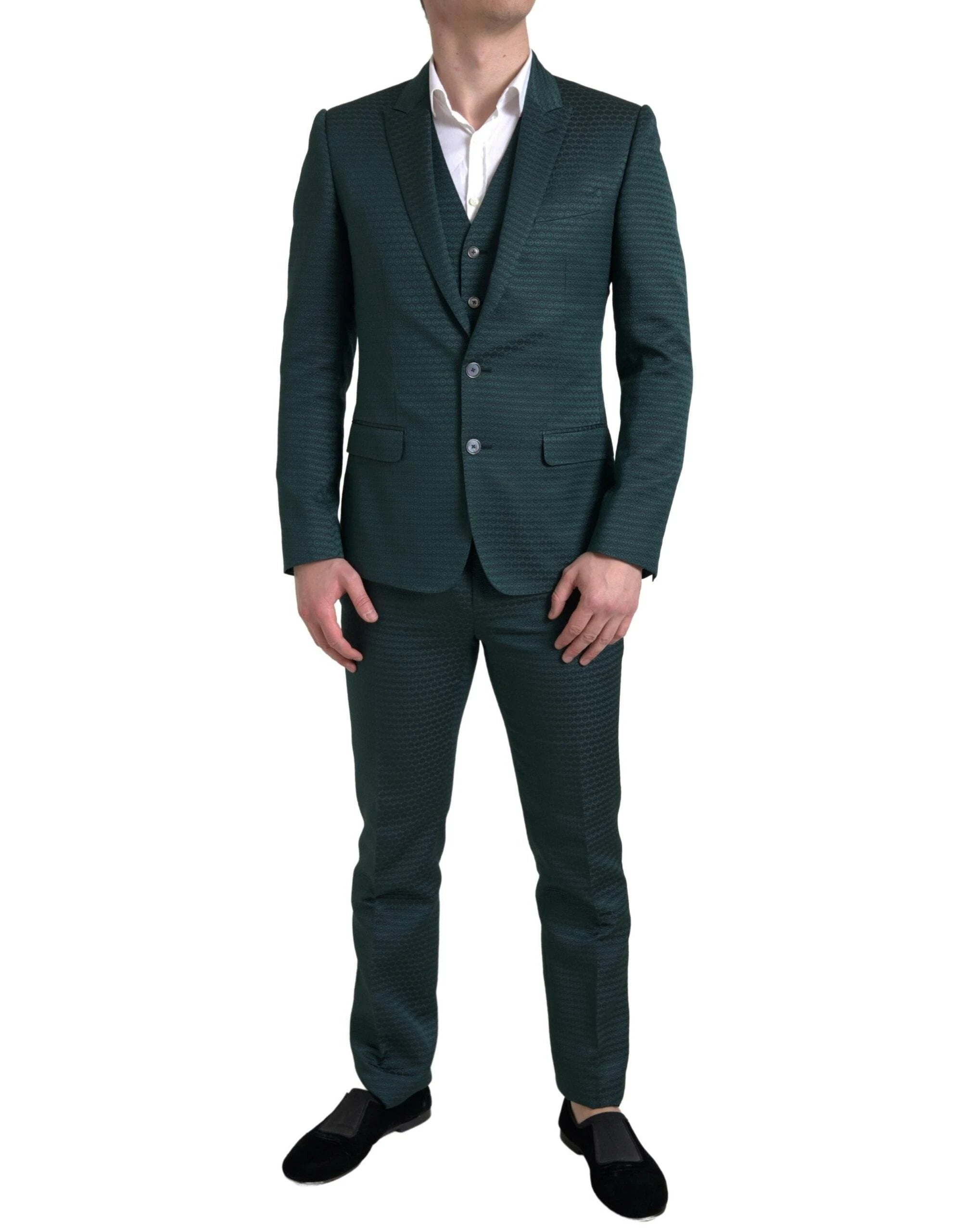 Dolce & Gabbana Green 3 Piece Single Breasted MARTINI Suit by Dolce & Gabbana