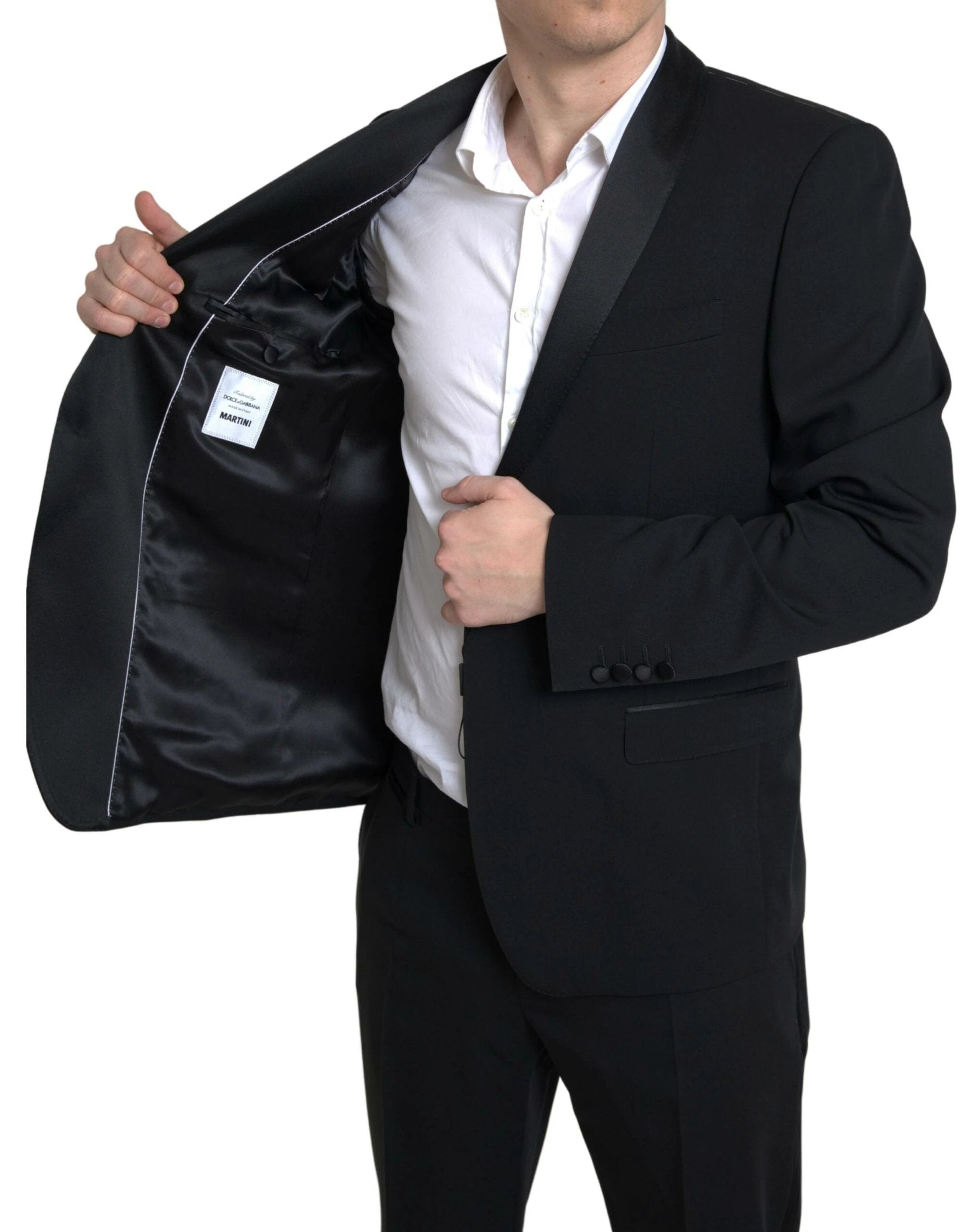 Dolce & Gabbana Black 2 Piece Single Breasted MARTINI Suit by Dolce & Gabbana