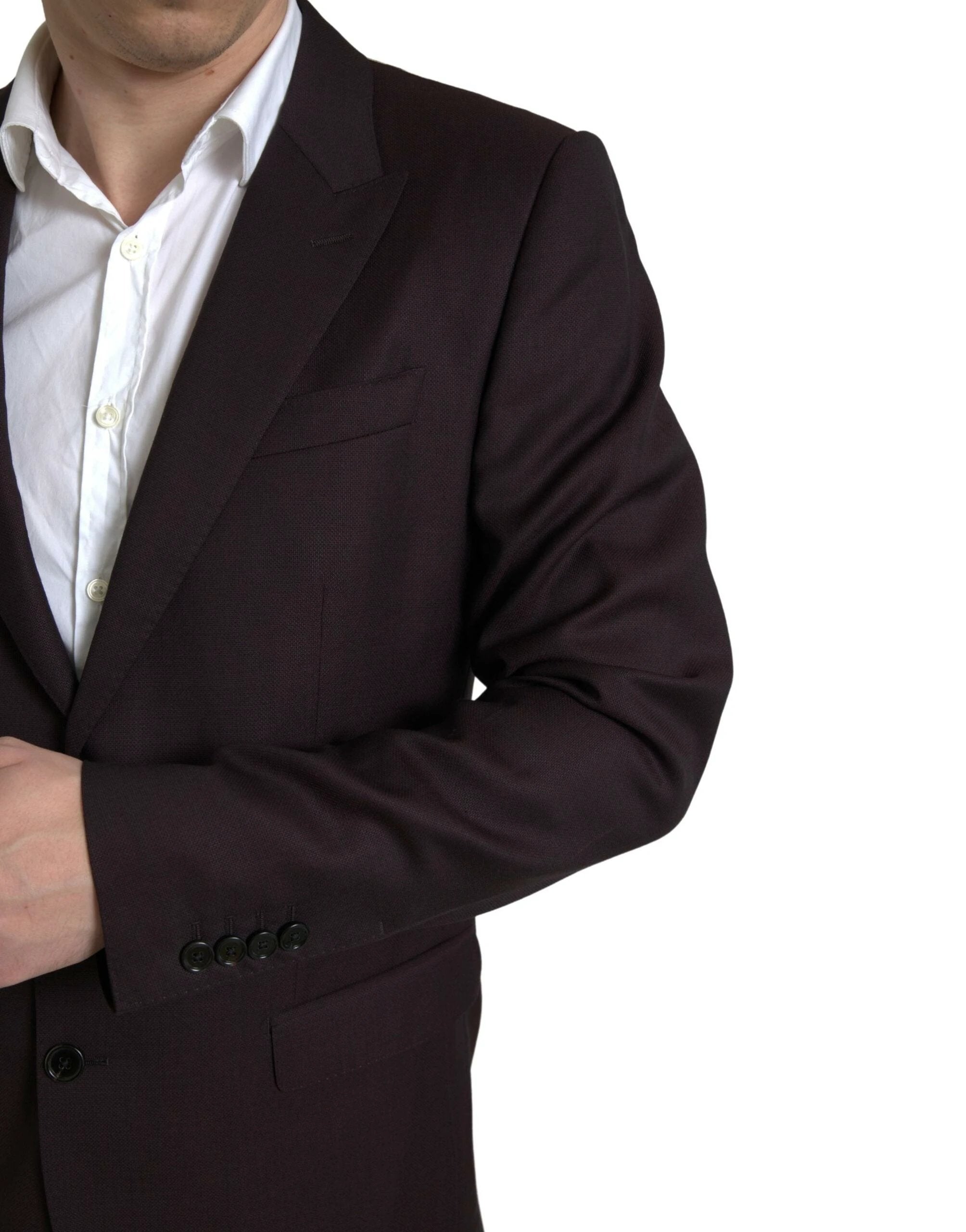 Dolce & Gabbana Maroon 2 Piece Single Breasted MARTINI Suit by Dolce & Gabbana
