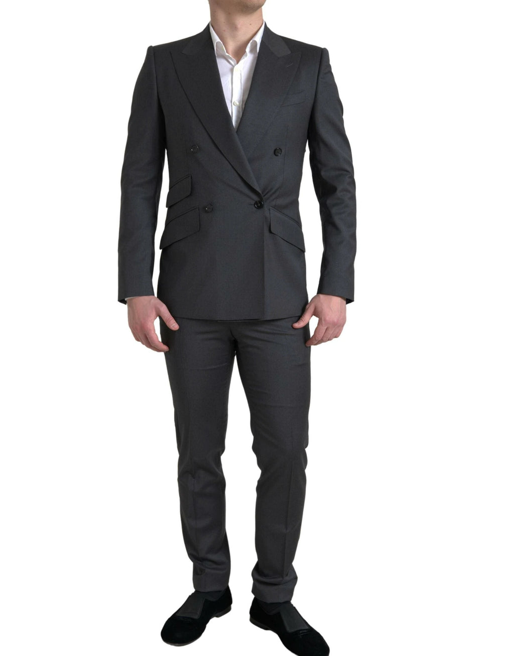 Dolce & Gabbana Gray 2 Piece Double Breasted SICILIA Suit by Dolce & Gabbana