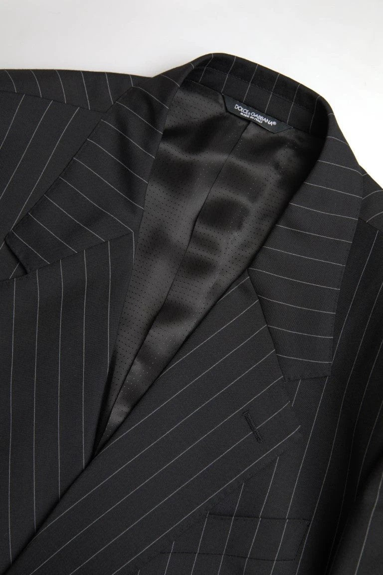 Dolce & Gabbana Black Stripe Single Breasted SICILIA Blazer by Dolce & Gabbana