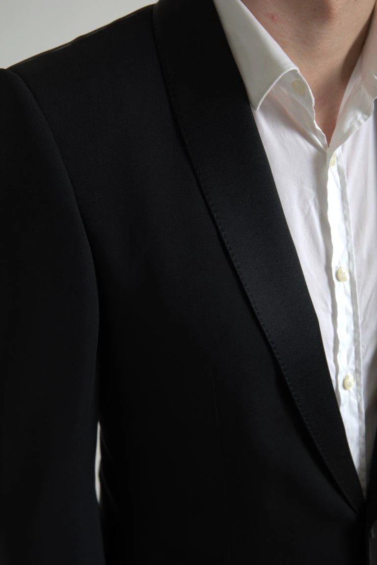 Dolce & Gabbana Black Wool Single Breasted MARTINI Blazer by Dolce & Gabbana
