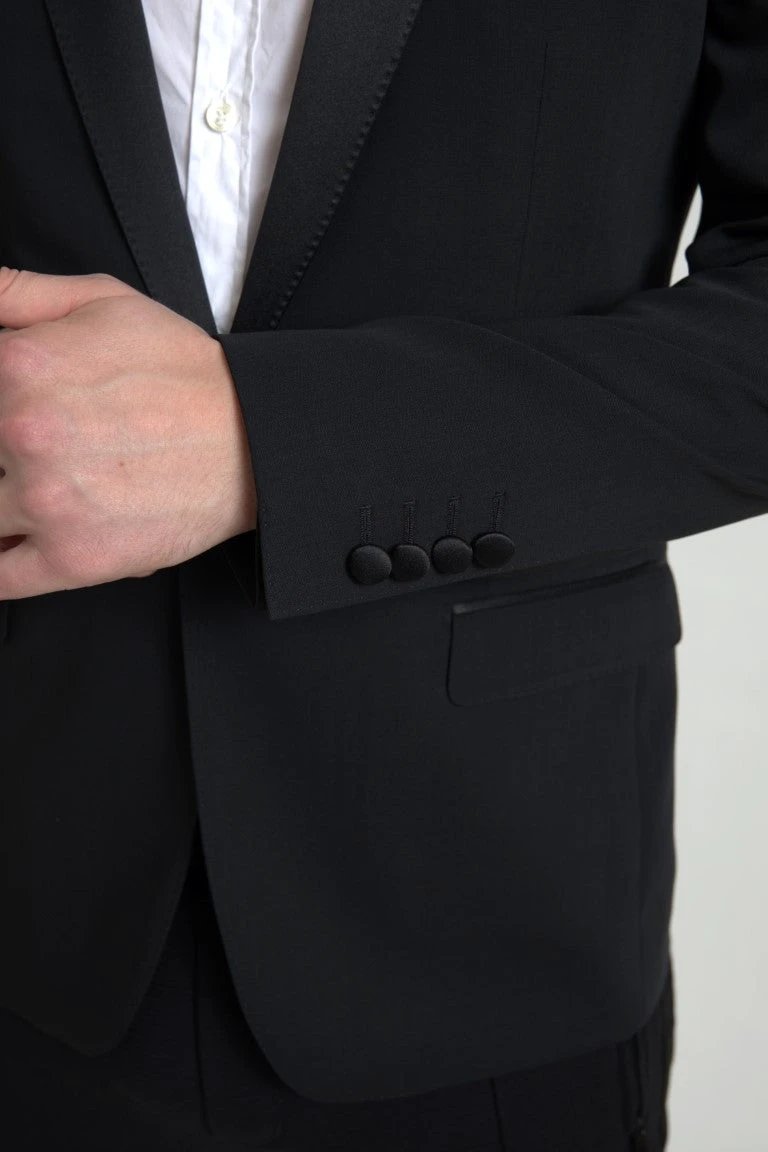 Dolce & Gabbana Black Wool Single Breasted MARTINI Blazer by Dolce & Gabbana