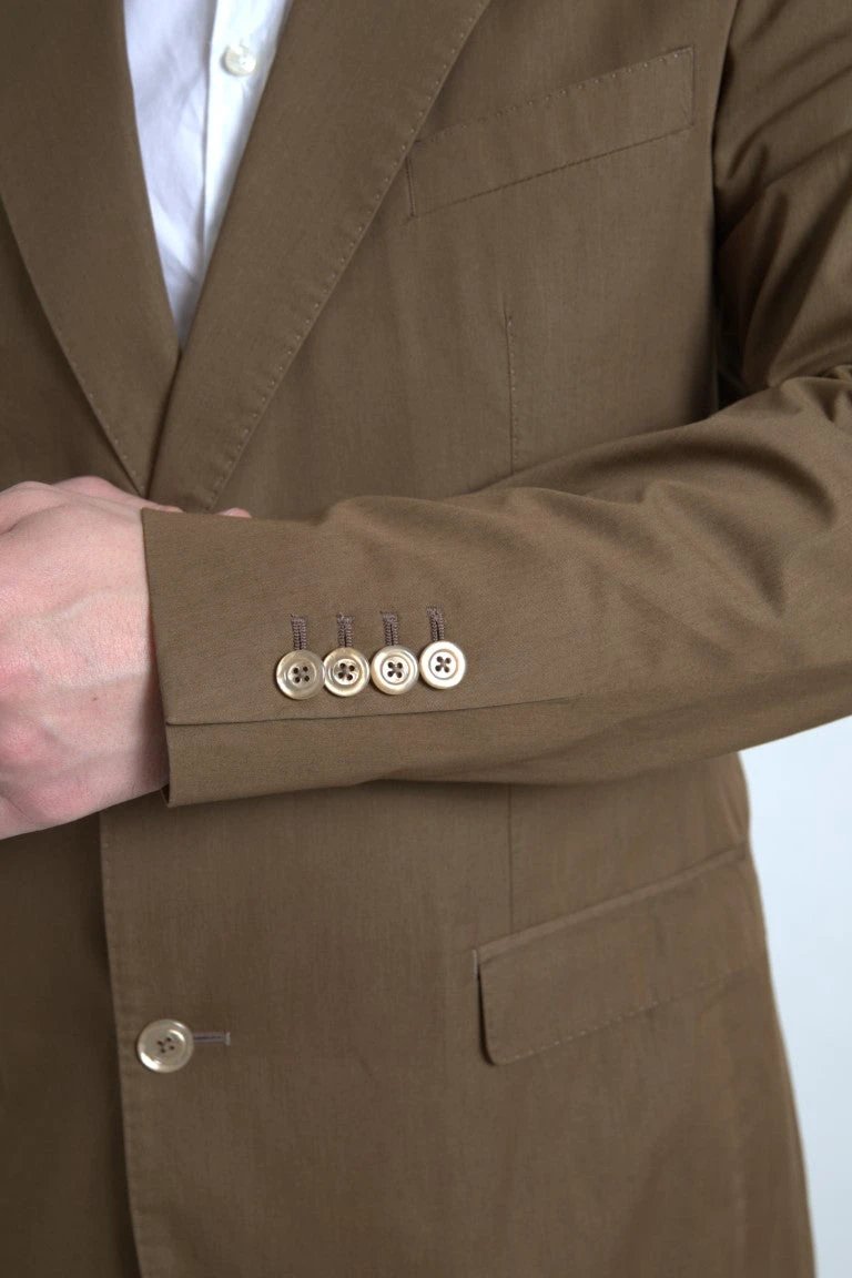 Dolce & Gabbana Brown 2 Piece Single Breasted TAORMINA Suit by Dolce & Gabbana