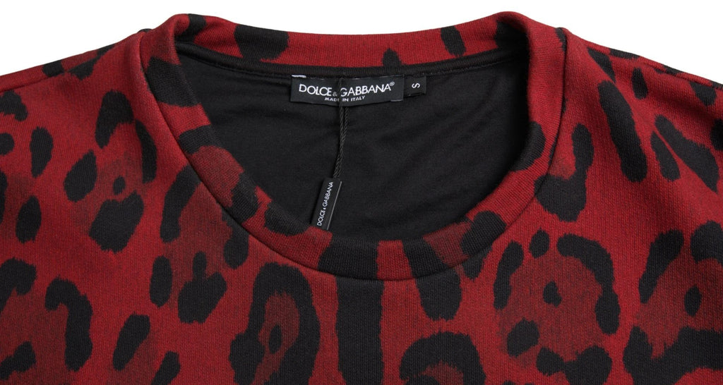 Dolce & Gabbana Red Leopard Cotton Sleeveless Tank T-shirt by Dolce & Gabbana