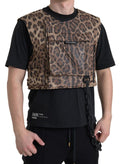 Dolce & Gabbana Brown Leopard Silk Sleeveless Sportswear by Dolce & Gabbana