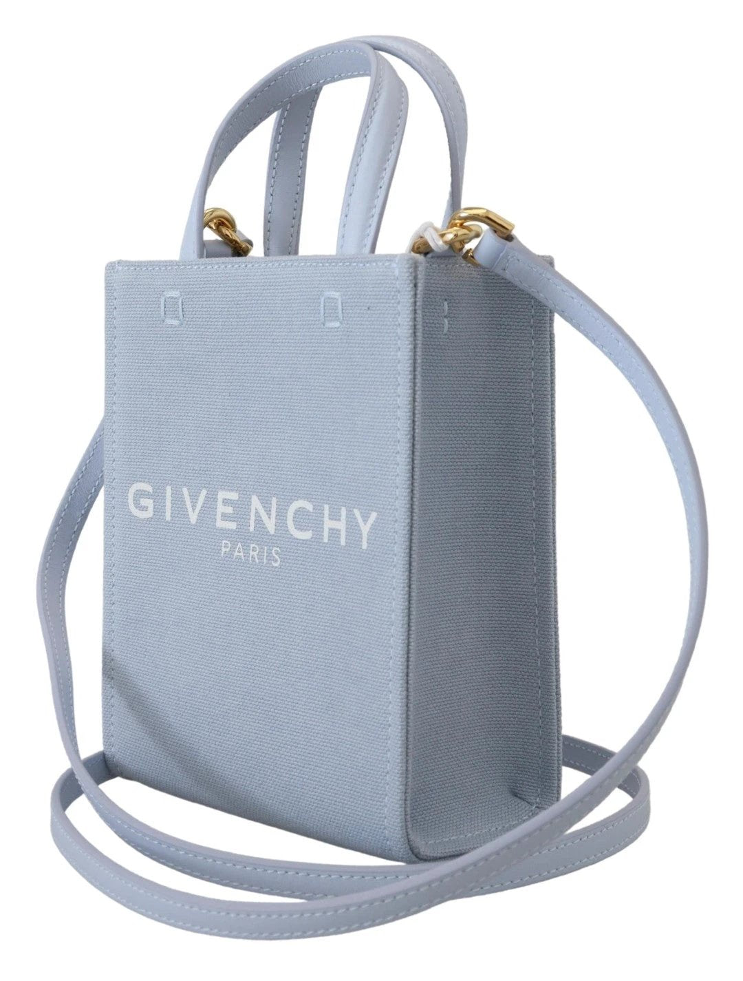Givenchy Blue Coated Canvas Vertical Cloud Mini Shoulder Bag by Givenchy