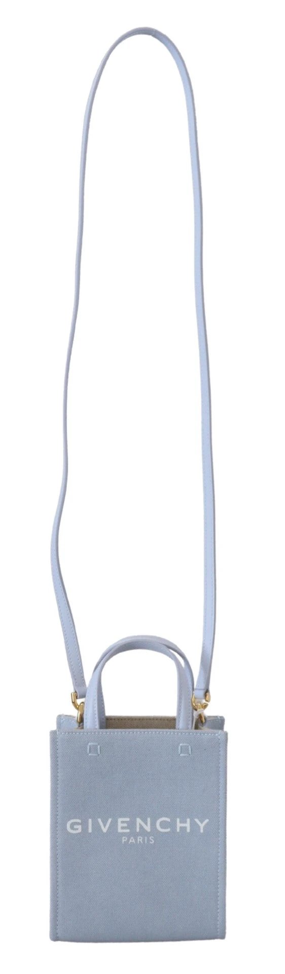 Givenchy Blue Coated Canvas Vertical Cloud Mini Shoulder Bag by Givenchy