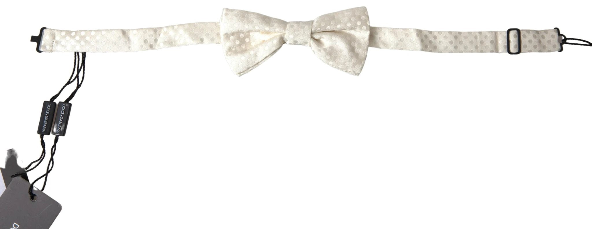Dolce & Gabbana Ivory Fantasy Pattern Adjustable Neck Papillon Bow Tie by Dolce & Gabbana