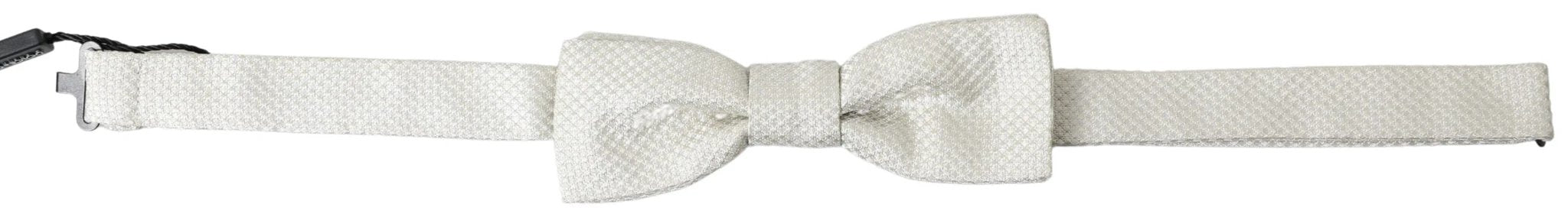 Dolce & Gabbana Ivory Silk Adjustable Neck Papillon Men Bow Tie by Dolce & Gabbana