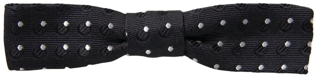 Dolce & Gabbana Black Polka Dot Silk Adjustable Men Neck Papillon Bow Tie by Dolce & Gabbana