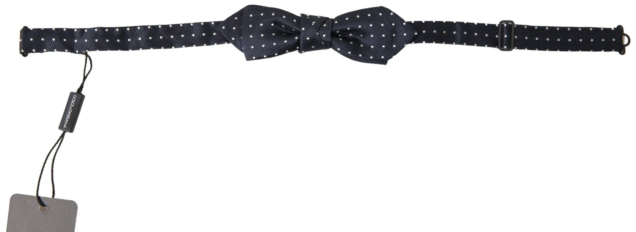 Dolce & Gabbana Blue Polka Dot Silk Adjustable Men Neck Papillon Bow Tie by Dolce & Gabbana