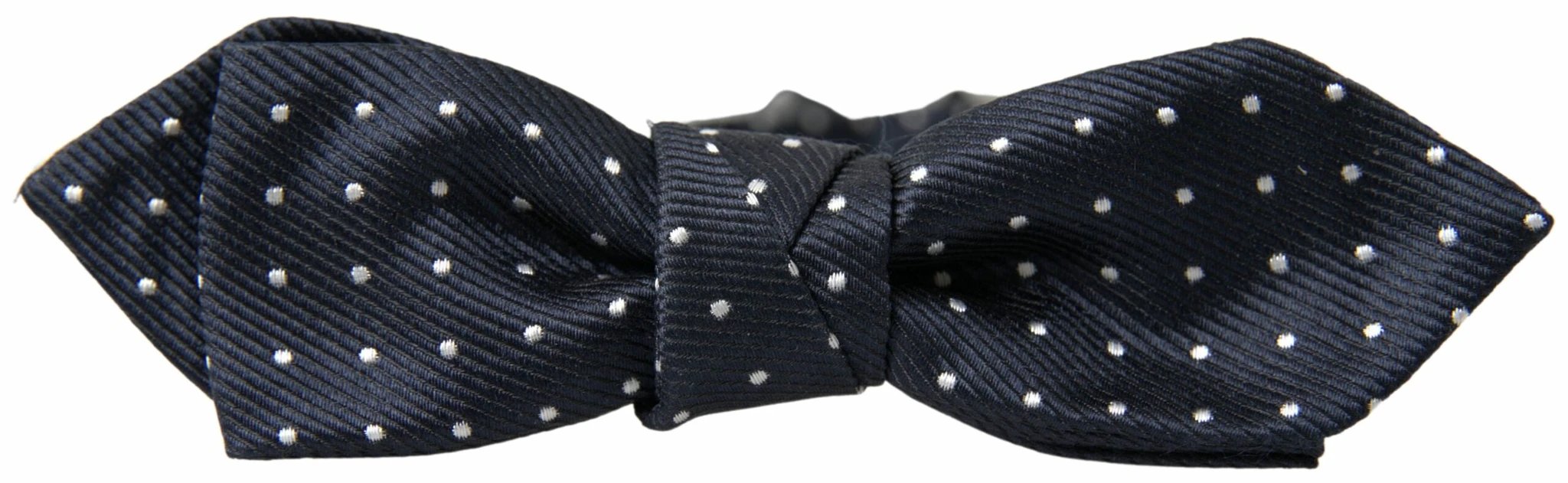 Dolce & Gabbana Blue Polka Dot Silk Adjustable Men Neck Papillon Bow Tie by Dolce & Gabbana