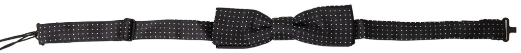 Dolce & Gabbana Black Polka Dot Silk Adjustable Men Neck Papillon Bow Tie by Dolce & Gabbana