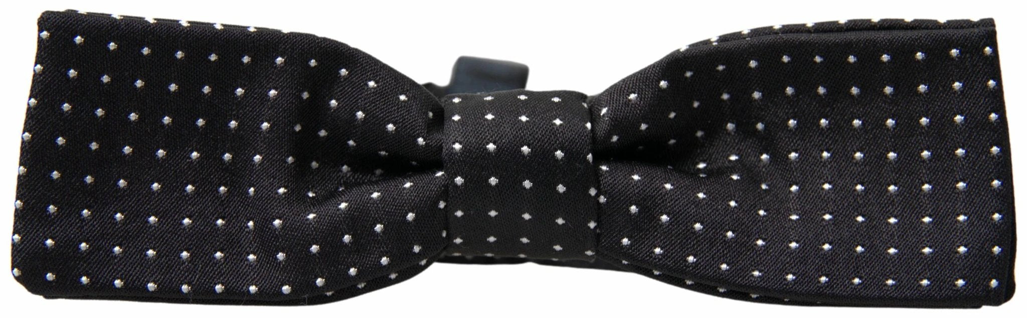 Dolce & Gabbana Black Polka Dot Silk Adjustable Men Neck Papillon Bow Tie by Dolce & Gabbana