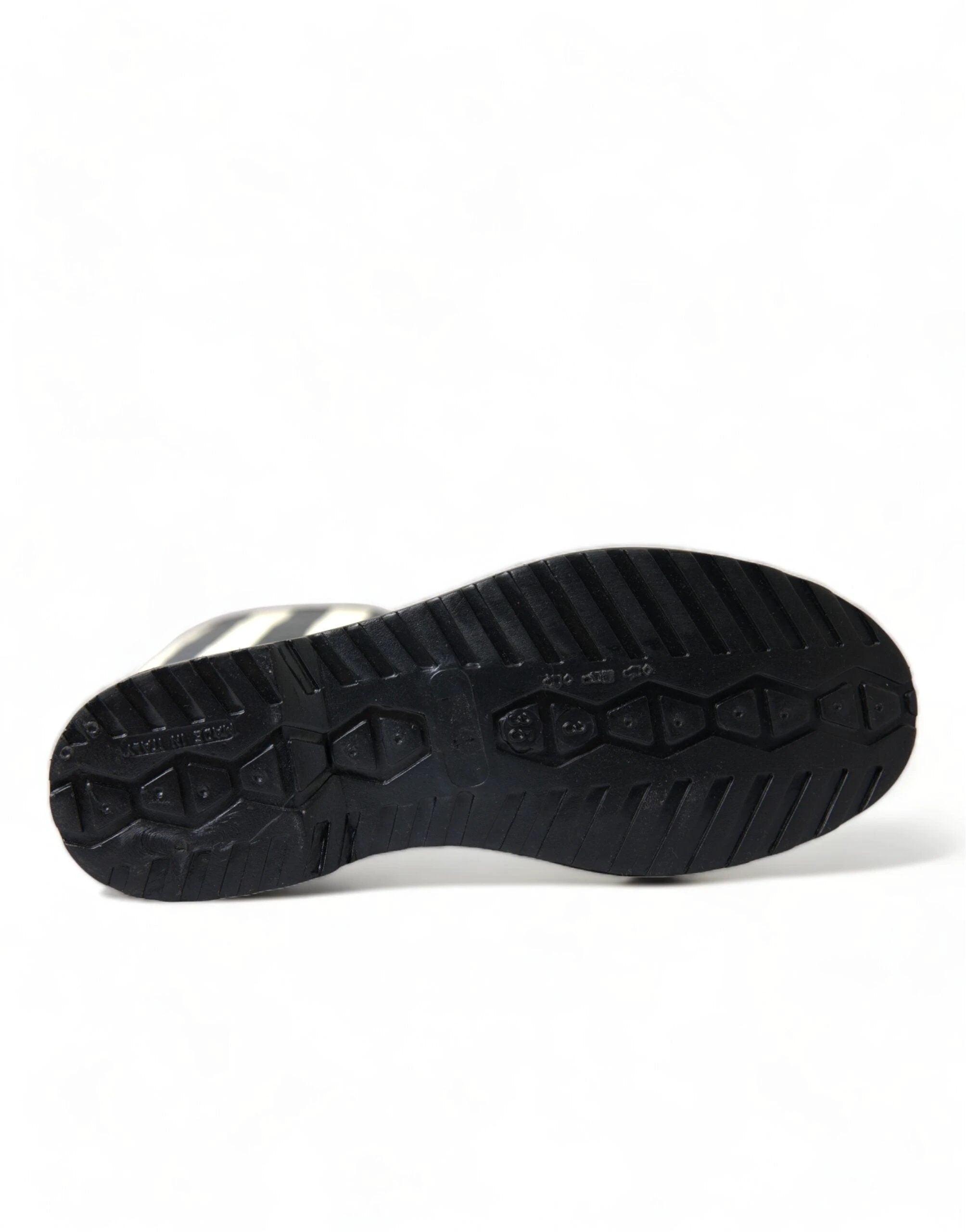 Dolce & Gabbana Black Rubber Knee High Flat Boots Shoes by Dolce & Gabbana