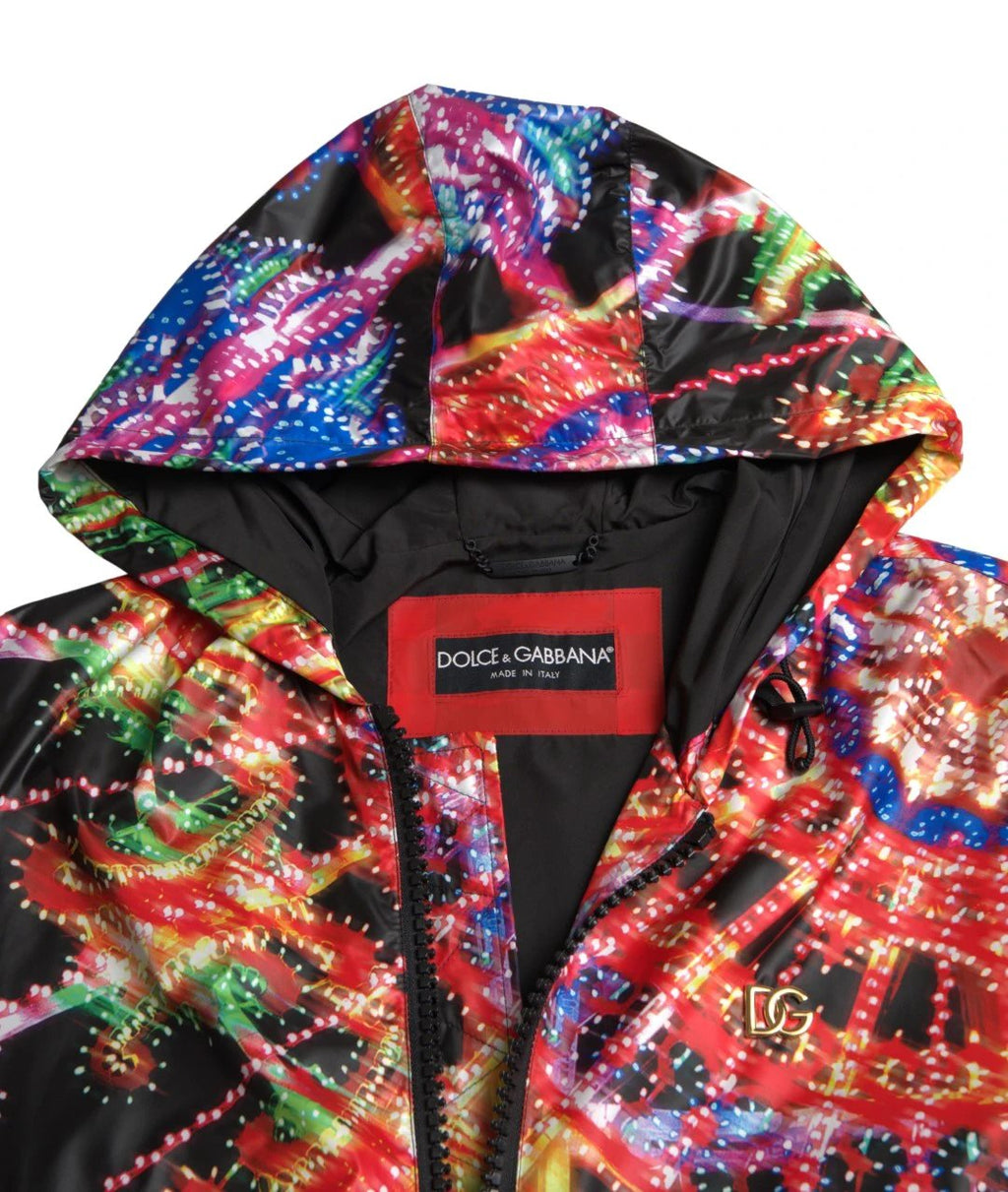 Dolce & Gabbana Multicolor Hooded Sweatshirt Sweater by Dolce & Gabbana