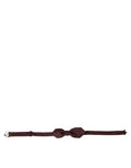 Dolce & Gabbana Red Bordeaux Silk Slim Adjustable Neck Papillon Bow Tie by Dolce & Gabbana