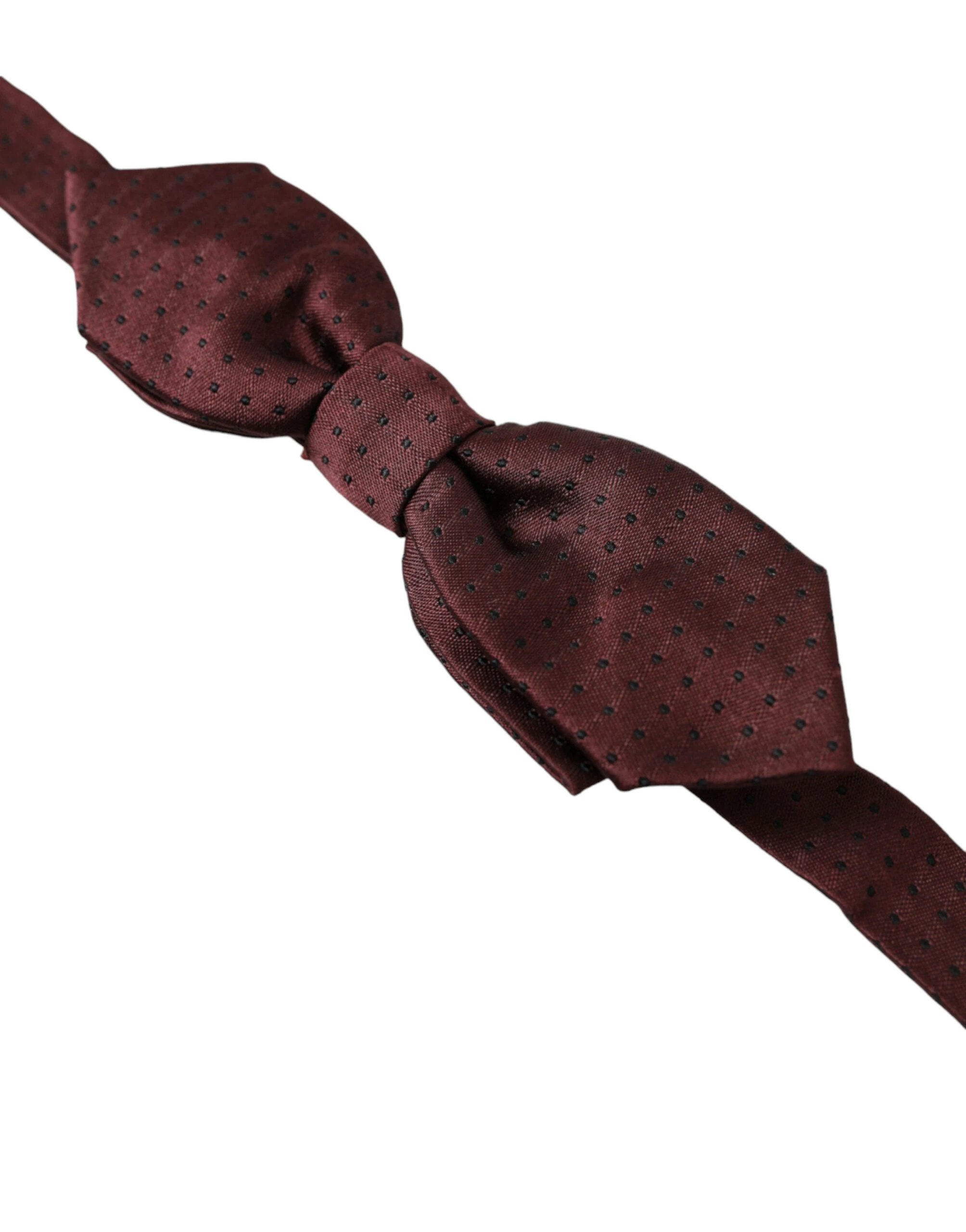 Dolce & Gabbana Red Bordeaux Silk Slim Adjustable Neck Papillon Bow Tie by Dolce & Gabbana