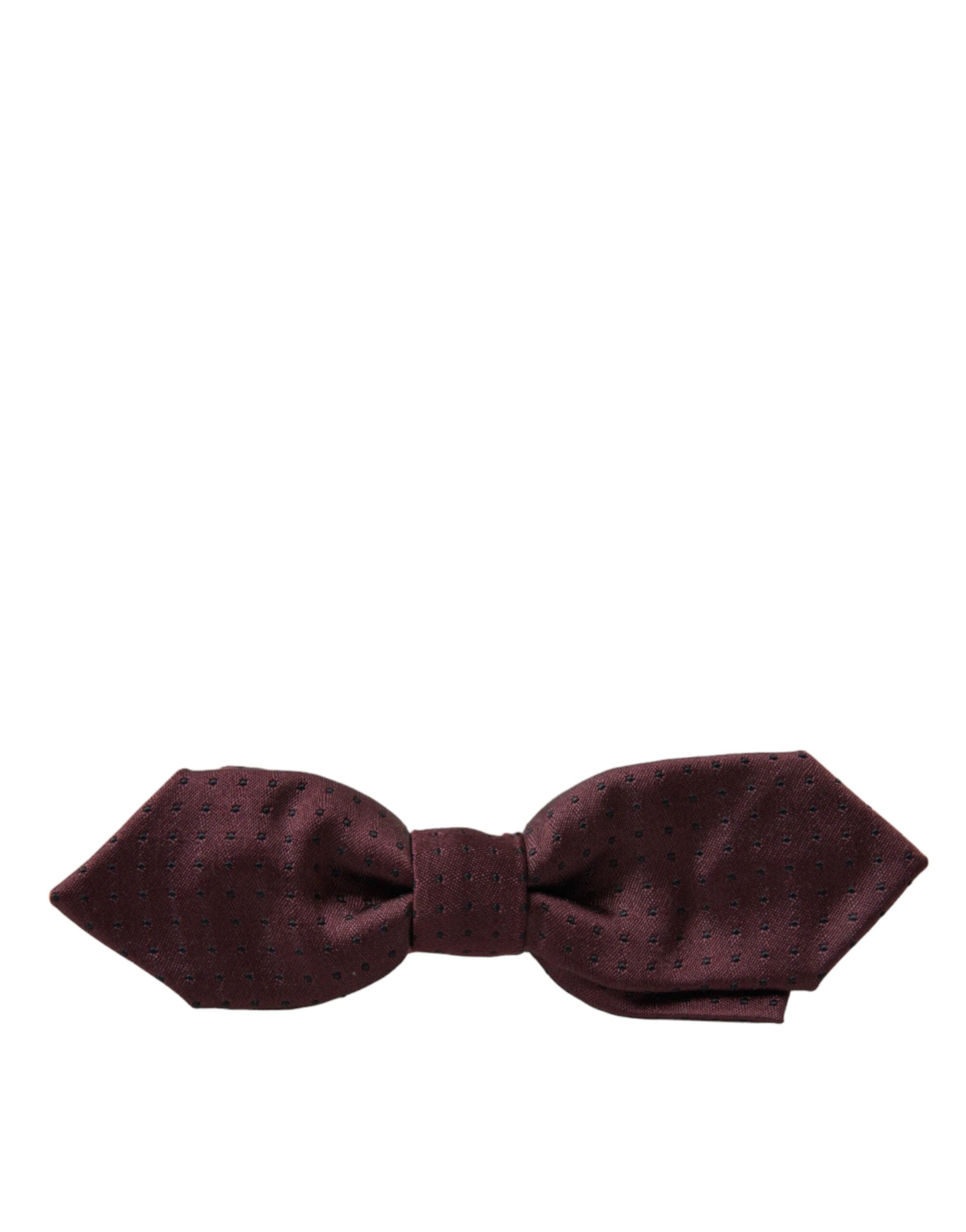 Dolce & Gabbana Red Bordeaux Silk Slim Adjustable Neck Papillon Bow Tie by Dolce & Gabbana