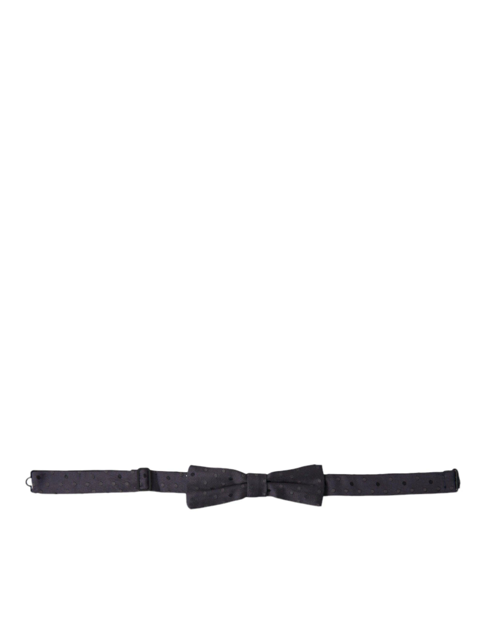 Dolce & Gabbana Blue Polka Dot Silk Adjustable Neck Men Papillon Bow Tie by Dolce & Gabbana