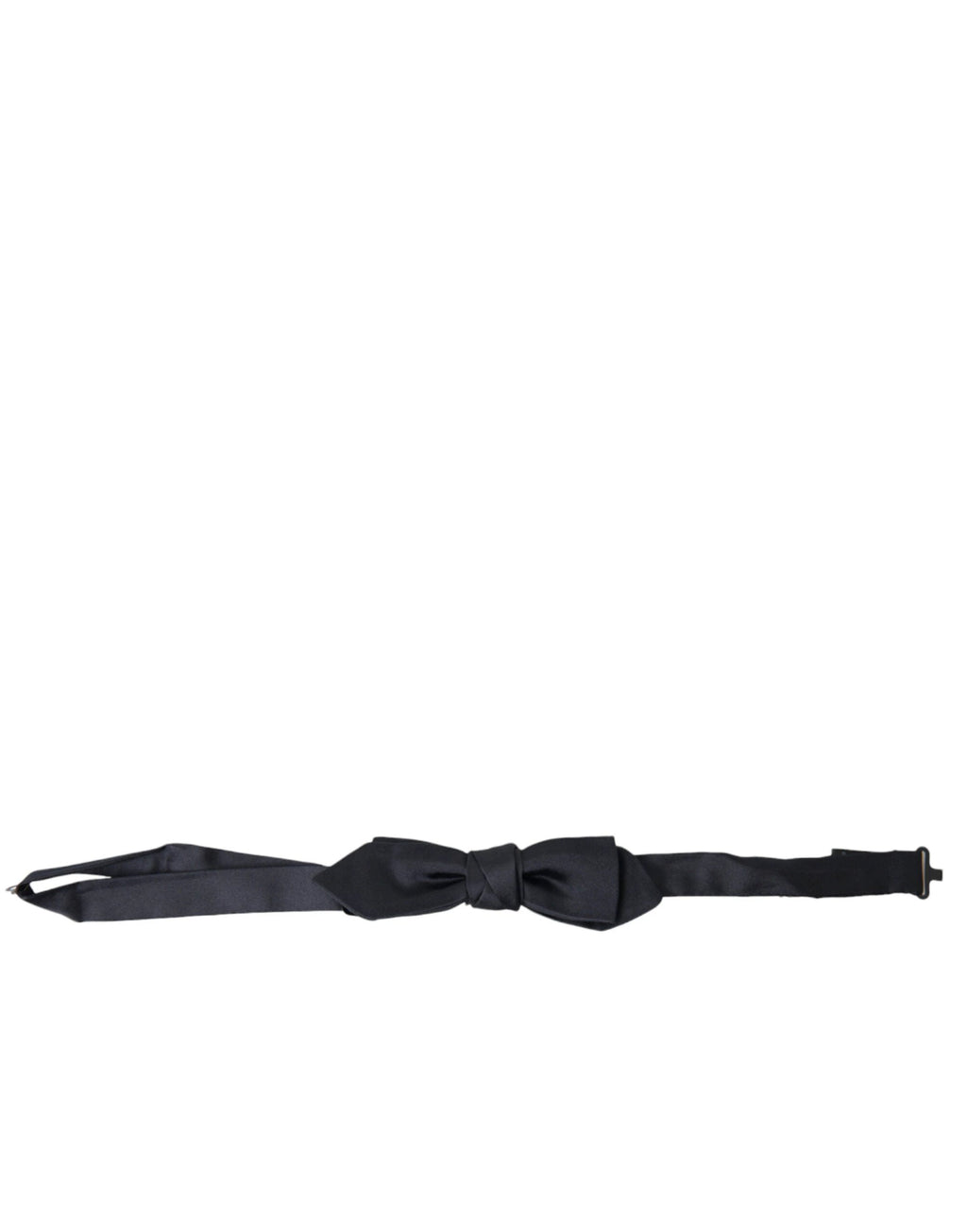Dolce & Gabbana Dark Blue Silk Satin Adjustable Neck Men Papillon Bow Tie by Dolce & Gabbana
