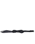 Dolce & Gabbana Dark Blue Silk Satin Adjustable Neck Men Papillon Bow Tie by Dolce & Gabbana
