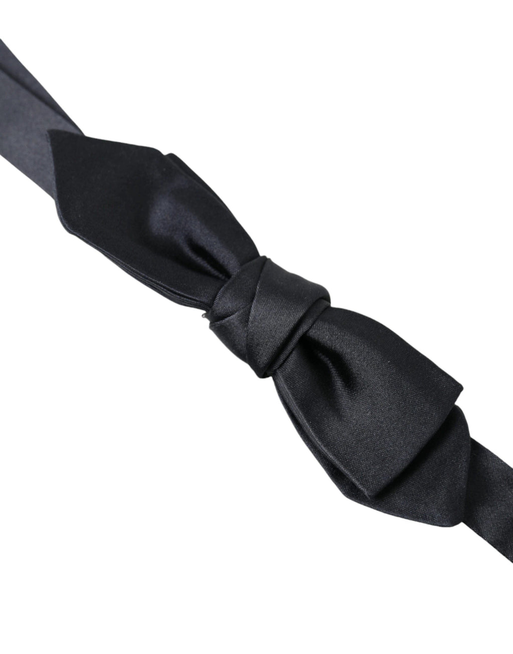 Dolce & Gabbana Dark Blue Silk Satin Adjustable Neck Men Papillon Bow Tie by Dolce & Gabbana