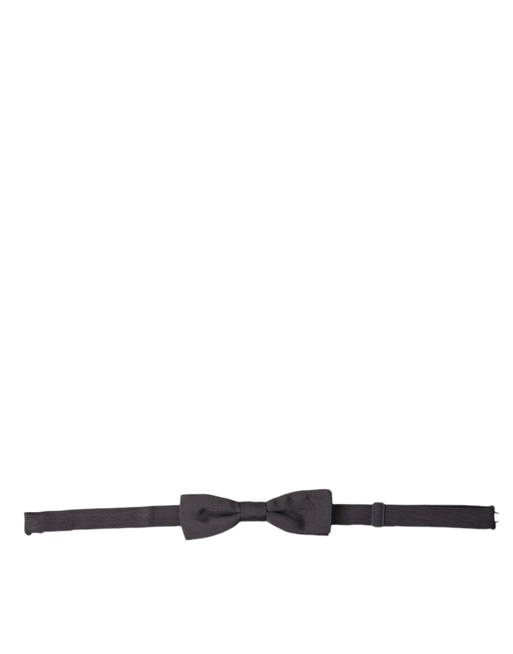 Dolce & Gabbana Dark Gray Silk Adjustable Neck Men Papillon Bow Tie by Dolce & Gabbana