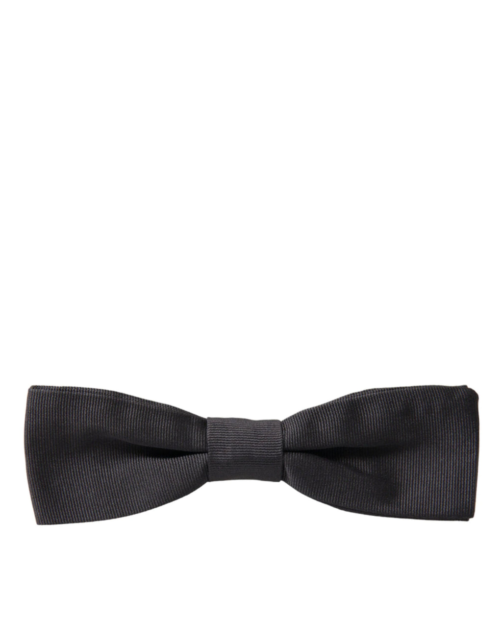 Dolce & Gabbana Dark Gray Silk Adjustable Neck Men Papillon Bow Tie by Dolce & Gabbana