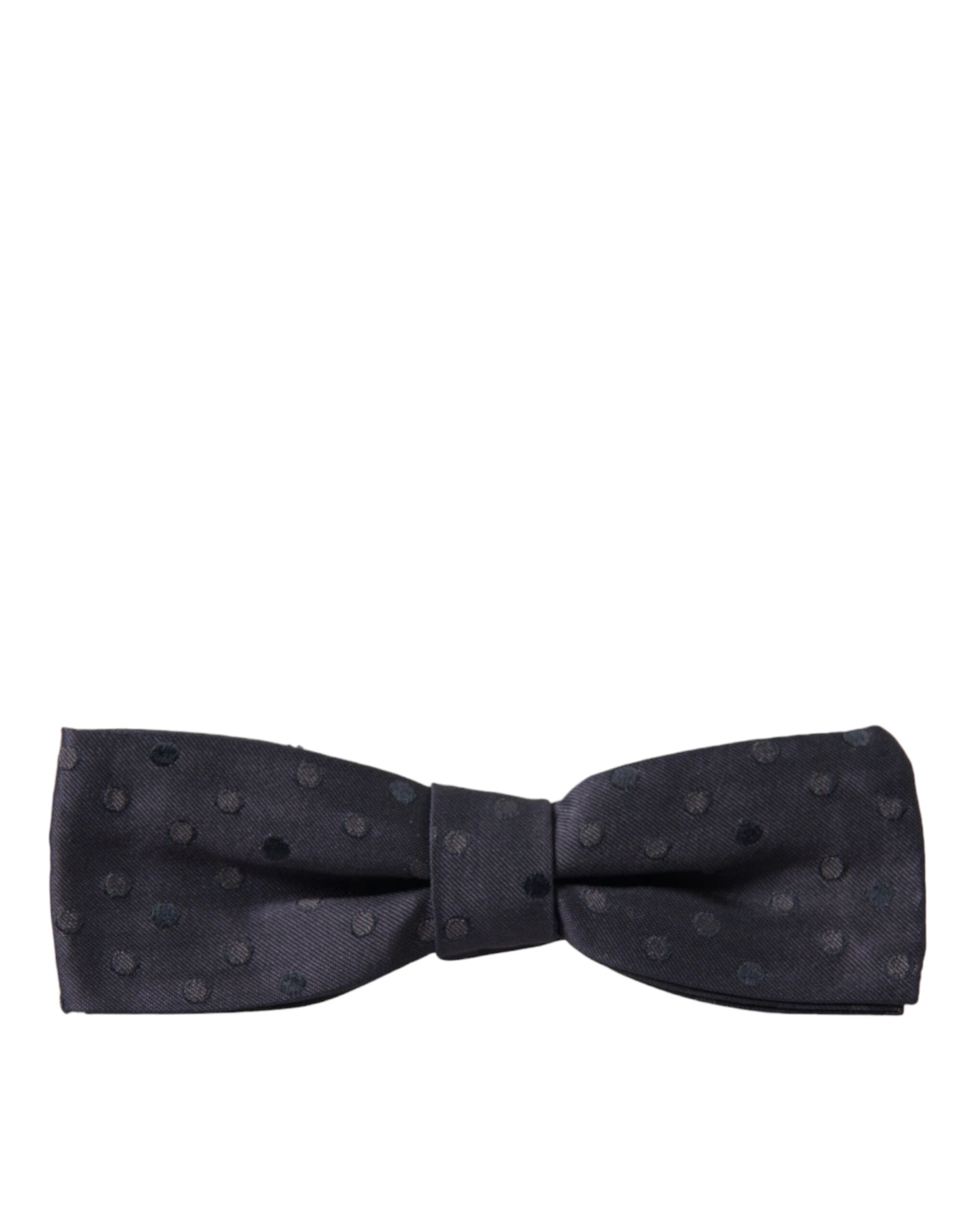 Dolce & Gabbana Blue Polka Dot Silk Adjustable Neck Men Papillon Bow Tie by Dolce & Gabbana