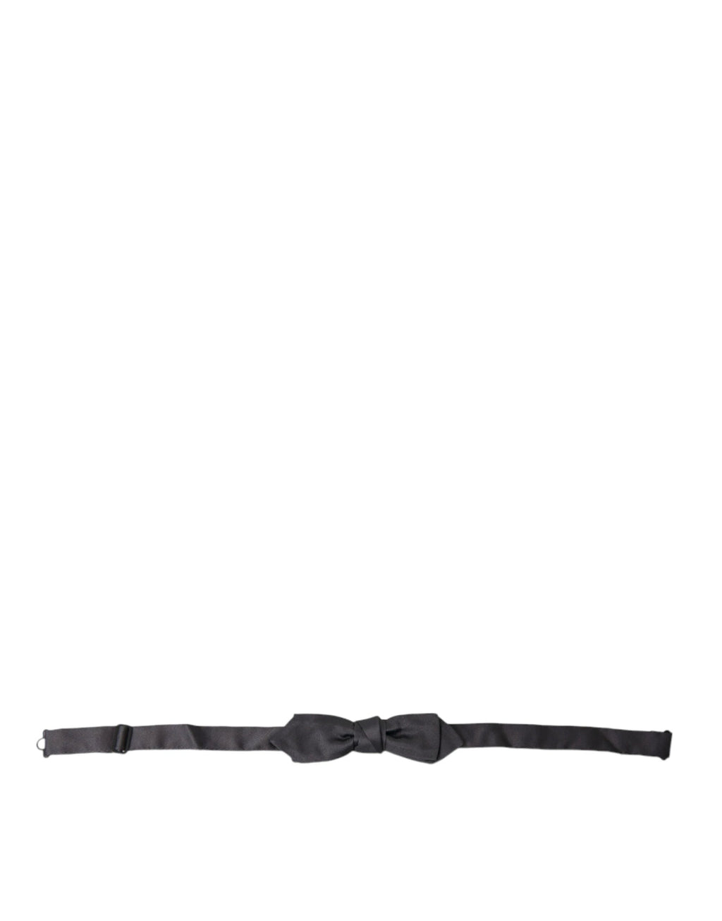 Dolce & Gabbana Dark Gray Silk Adjustable Neck Men Papillon Bow Tie by Dolce & Gabbana