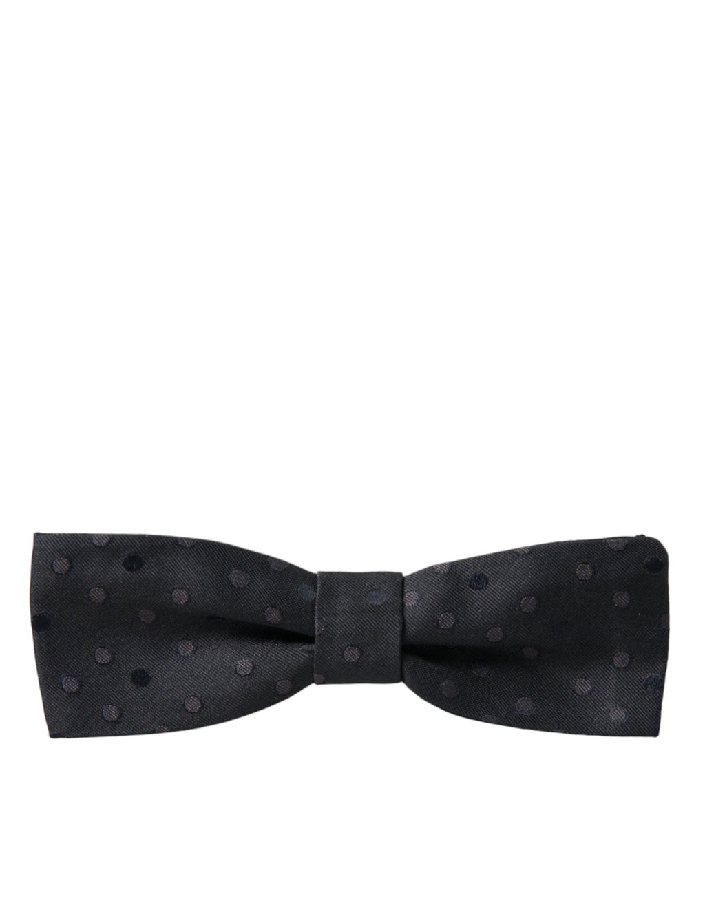 Dolce & Gabbana Gray Polka Dot Silk Adjustable Neck Men Papillon Bow Tie by Dolce & Gabbana