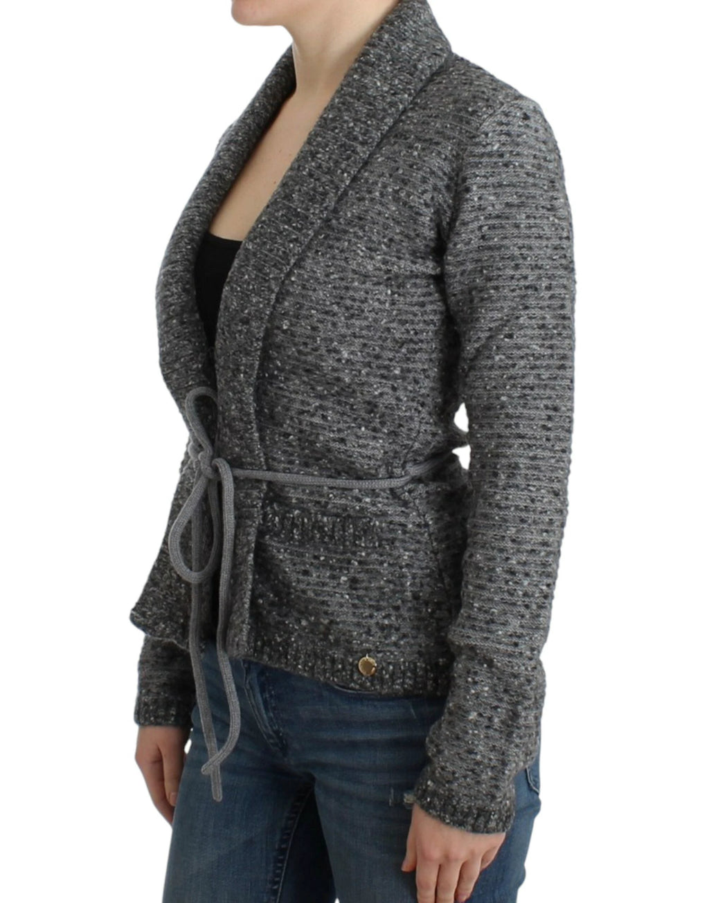 Cavalli Gray wool knitted cardigan by Cavalli