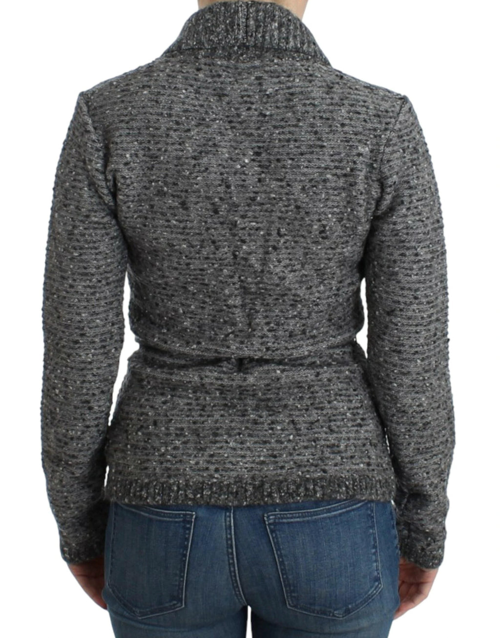 Cavalli Gray wool knitted cardigan by Cavalli