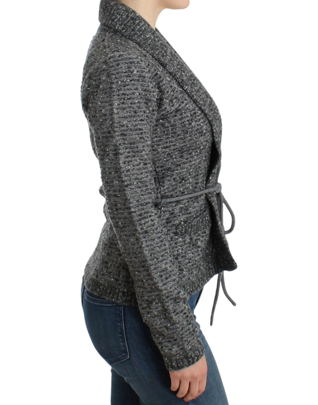 Cavalli Gray wool knitted cardigan by Cavalli