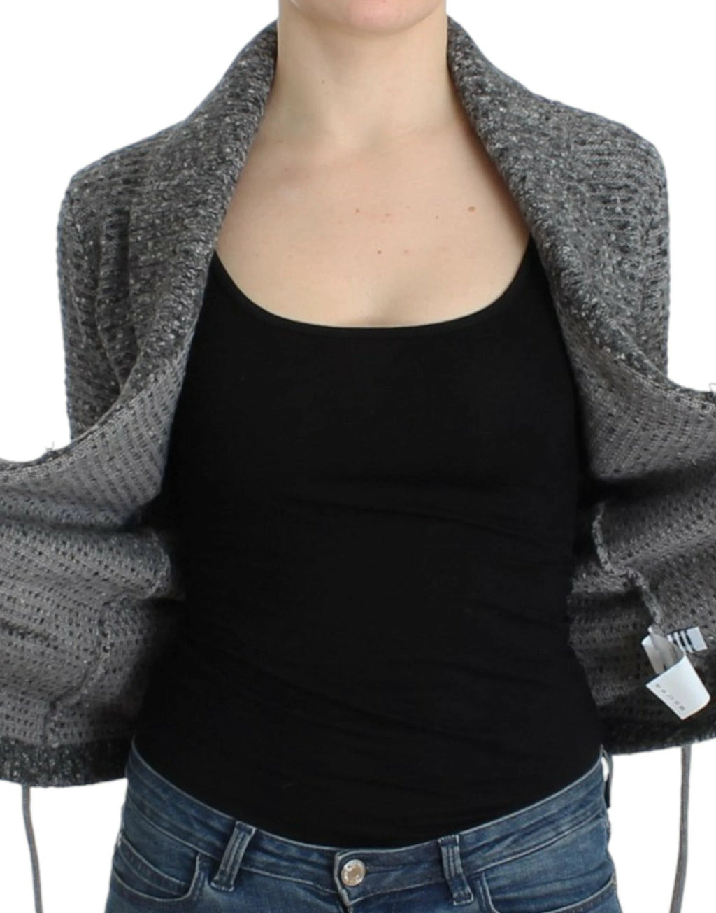 Cavalli Gray wool knitted cardigan by Cavalli