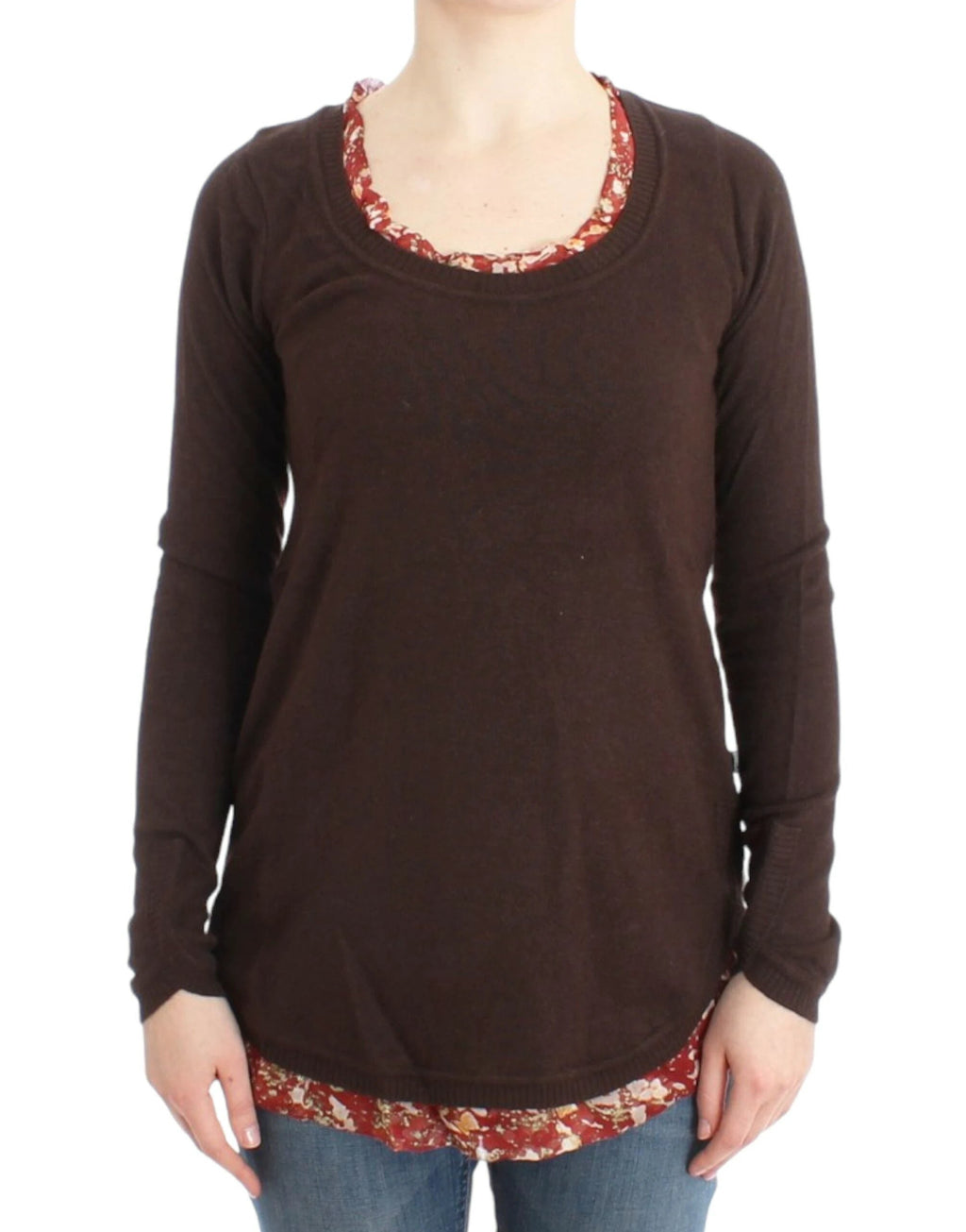 Cavalli Brown crewneck sweater by Cavalli