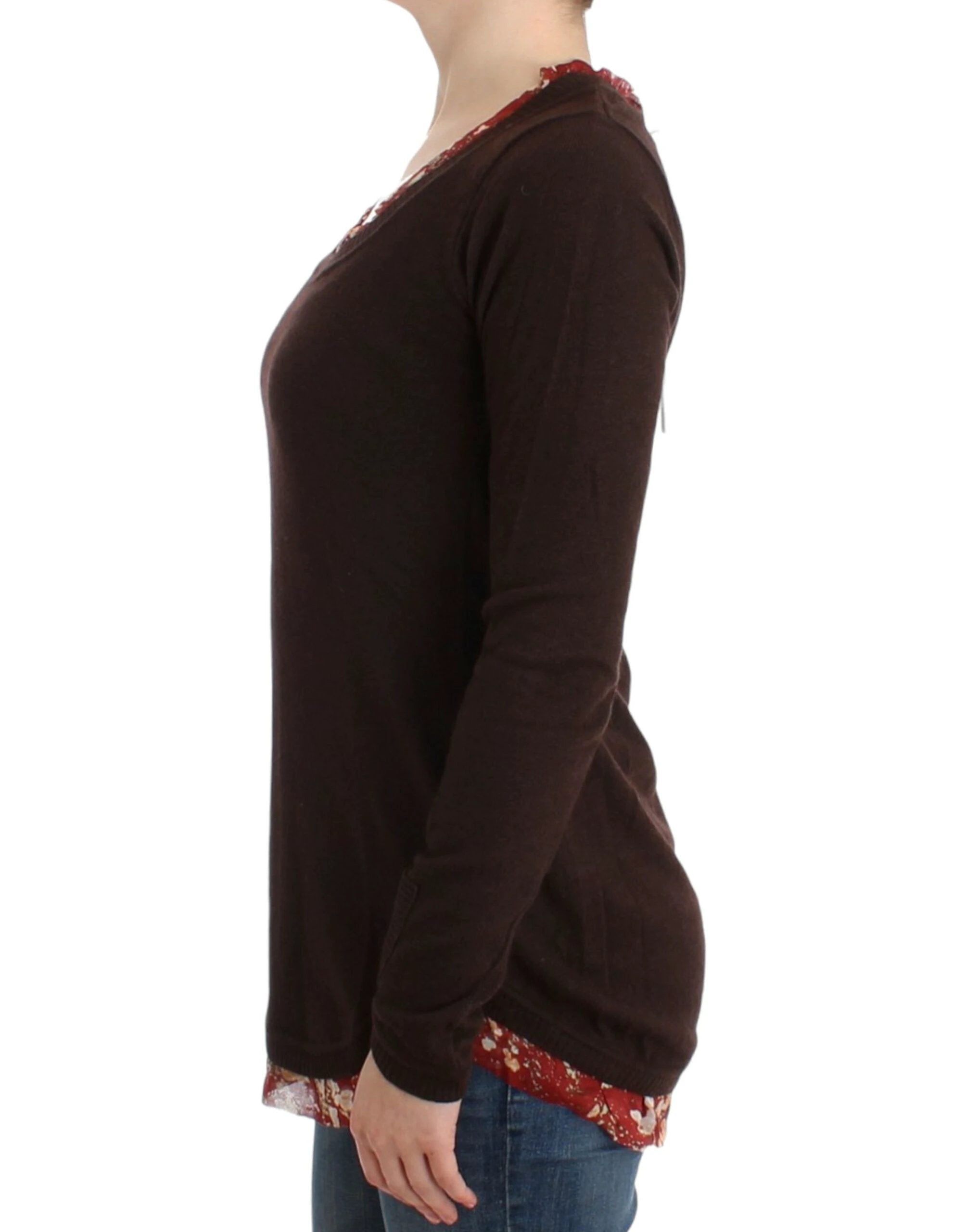 Cavalli Brown crewneck sweater by Cavalli